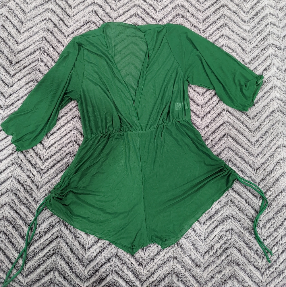 Green romper coverup and bikini NEW